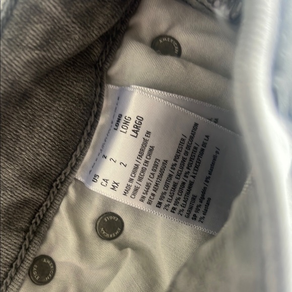 American Eagle Outfitters Gray Flare Wide Leg Jeans - Picture 4 of 5